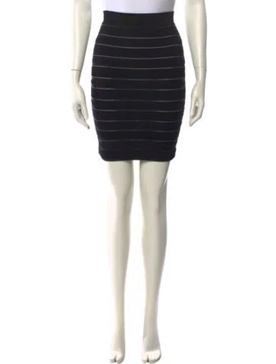 Pre-owned Balmain Striped Knee-length Skirt