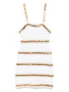 Balmain Striped Knit Mini Dress