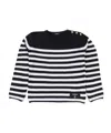 Balmain Striped Knitted Jumper In Black