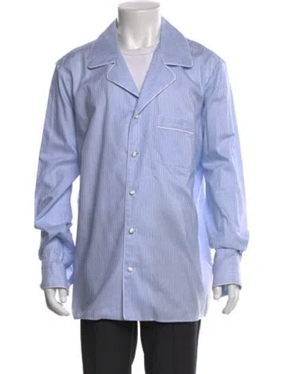 Pre-owned Balmain Striped Long Sleeve Shirt W/ Tags In Blue
