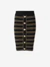 Balmain Striped Ribbed-knit Miniskirt In Multi