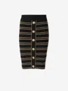 Balmain Striped Ribbed-knit Miniskirt In Multi
