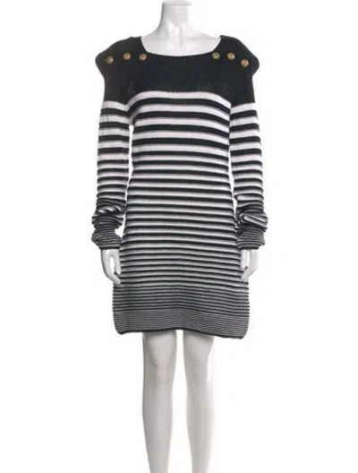 Pre-owned Balmain Striped Mini Dress W/ Tags In Multi