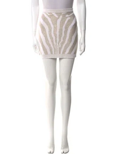 Pre-owned Balmain Striped Mini Skirt