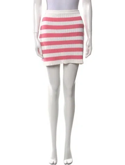 Pre-owned Balmain Striped Mini Skirt W/ Tags In Multi