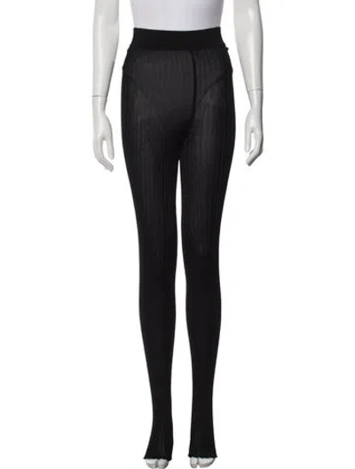Pre-owned Balmain Striped Pants In Black