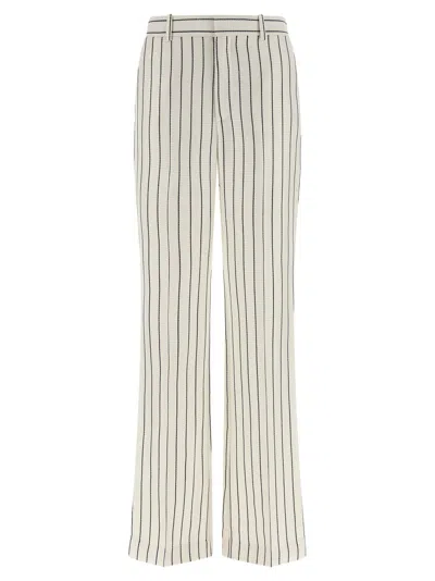 Balmain Women Striped Pants In White