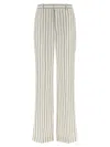 Balmain Striped Pants In White