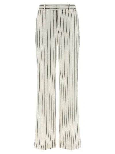 Balmain Striped Pants In White