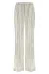 Balmain Striped Pants In White