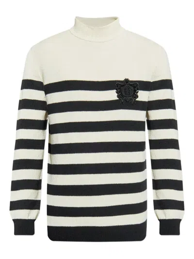 BALMAIN STRIPED-PATTERN SWEATER