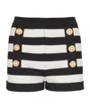 Balmain Shorts In Black Viscose