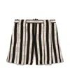 Balmain Striped Shorts In Black