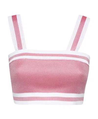 Balmain Striped Sling In Pink