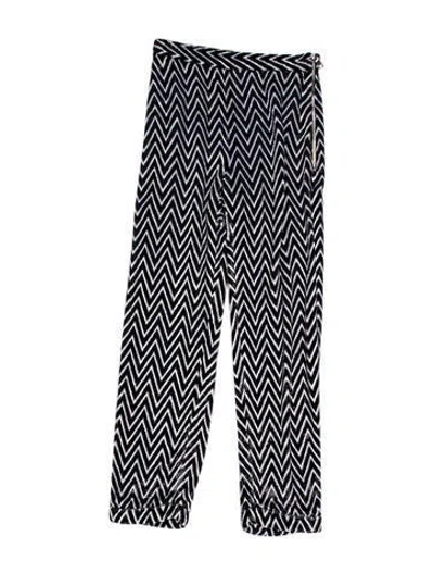 Pre-owned Balmain Striped Straight Leg Pants In Black