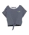 Balmain Striped T-shirt In Blue