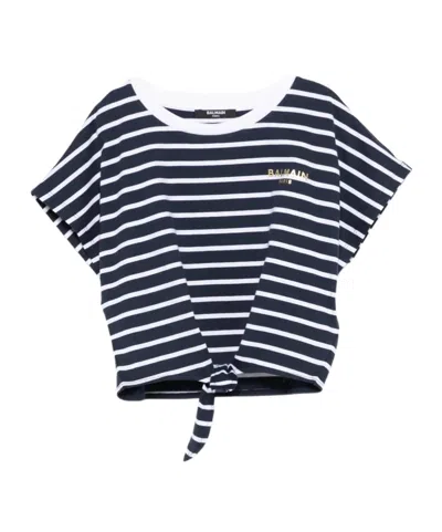 BALMAIN STRIPED T-SHIRT