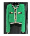 Balmain Striped Trimmed Casual Jacket In Green