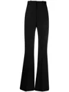 Balmain Metallic Threading Flared Trousers In Black
