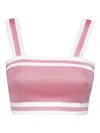 Balmain Knitted Viscosa-blend Top In Pink