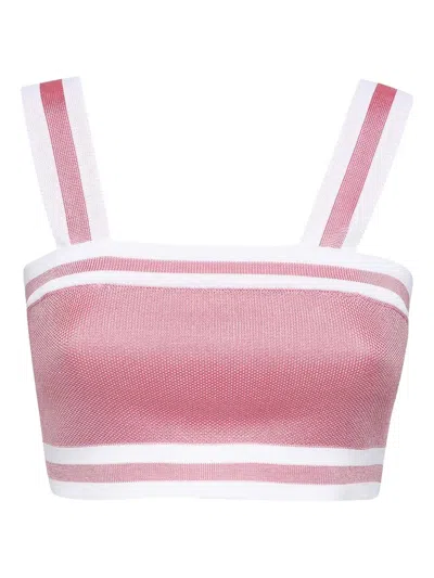 BALMAIN STRIPED ZIPPED TANK TOP