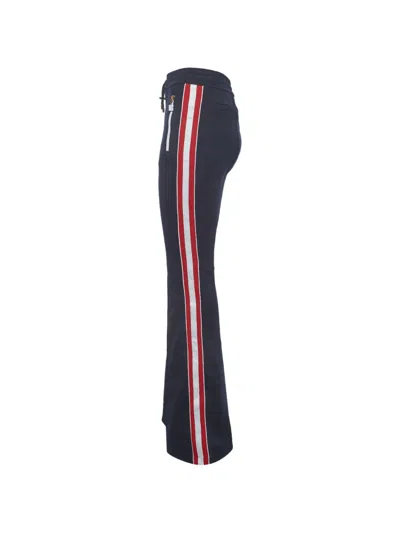 Pre-owned Balmain Stripe-detail Flared Trousers In Blue
