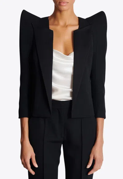 Balmain Structured Shoulders Cropped Blazer