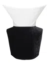 Balmain Structured Strapless Dress In Black