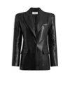 Balmain Structured-shoulder Lambskin Jacket In Black