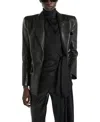Balmain Structured-shoulder Lambskin Jacket In Black