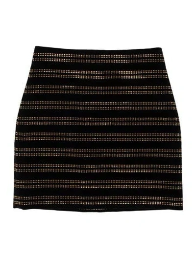 Pre-owned Balmain Studded Accents Mini Skirt In Multi