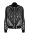 Balmain All-over Embroidered Jacket With Studs In Black