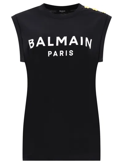 Balmain Stylish Black Tank Top For Women | Fw23 Collection