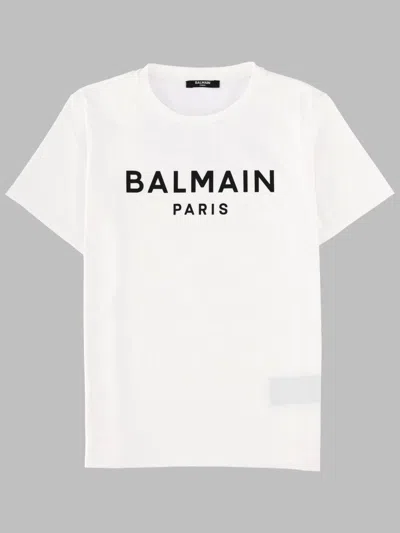 Balmain Stylish Boys' T-shirt For Ss26 In White
