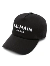 BALMAIN STYLISH EMBROIDERED BLACK AND WHITE CAP FOR WOMEN