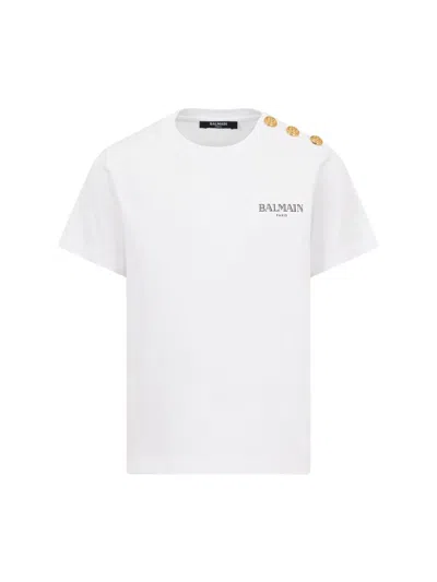 Balmain Stylish Kids' Mini T-shirt In White