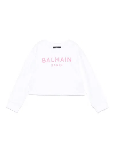 Balmain Kids' Sweatshirt In White