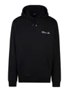 Balmain Signature Hooded Sweatshirt In Black