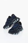 Balmain Suede And Mesh B-east Low Top Sneakers With Contrasting Deta
