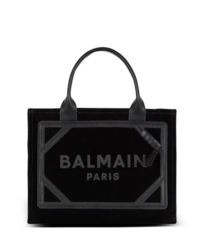BALMAIN WOMEN'S SMALL SUEDE B-ARMY TOTE BAG