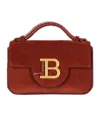 Balmain Suede B-buzz 17 Mini Bag In Red