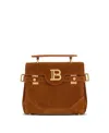 Balmain Medium Handle Bag Adjustable Strap Hardware In Brown