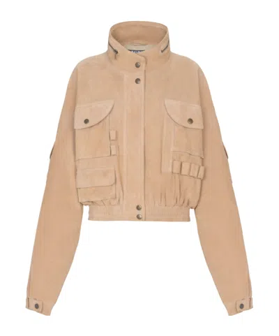 BALMAIN SUEDE BOMBER JACKET