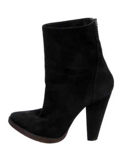 Pre-owned Balmain Suede Boots In Black