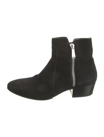 Pre-owned Balmain Suede Boots In Black