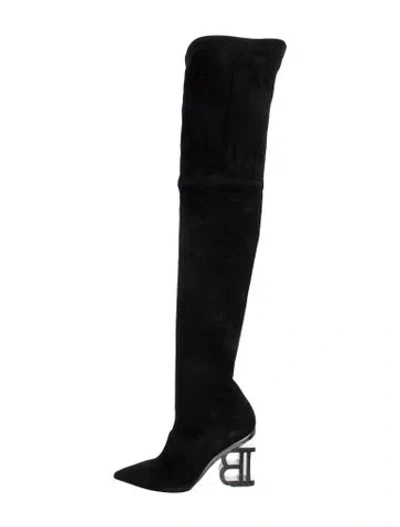 Pre-owned Balmain Suede Boots In Black