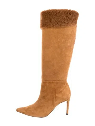 Pre-owned Balmain Suede Boots In Brown