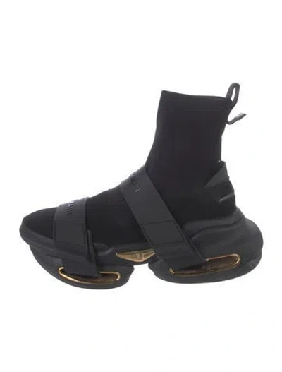Pre-owned Balmain Suede Chelsea Boots In Black/blue