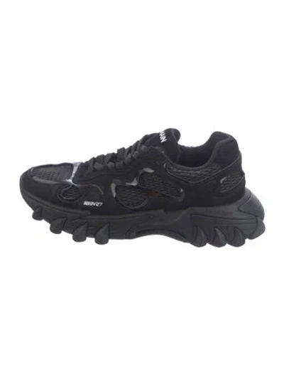 Pre-owned Balmain Suede Chunky Sneakers In Black