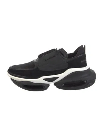 Pre-owned Balmain Suede Chunky Sneakers In Black